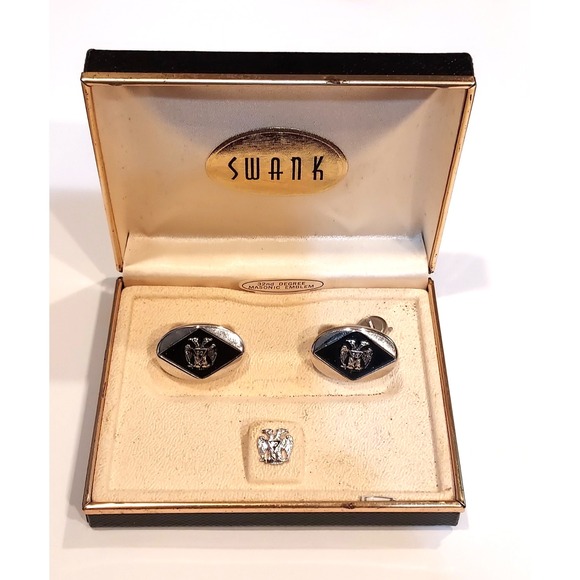 Other - SWANK 32nd Degree Scottish Rite Mason Cufflinks & Tie Tack NRFB